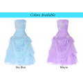 Grace Karin sans manches Ruffled Flower Girl Princesse Robe de demoiselle d&#39;honneur Princesse de mariage CL010407-1